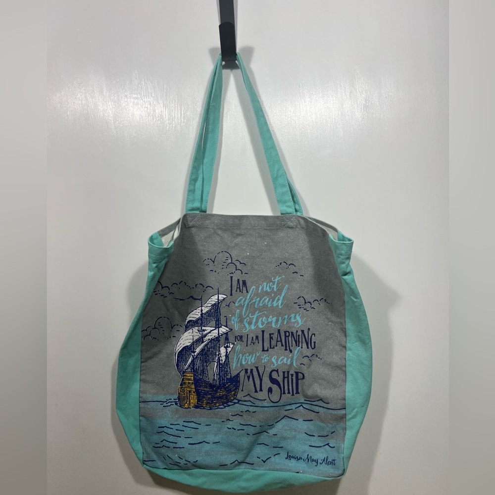 Learning to sail my ship tote bag